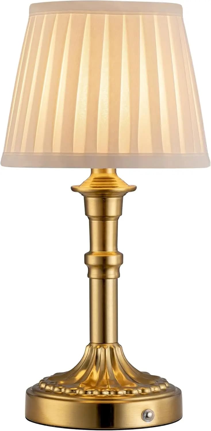Lampada da Tavolo LED Portatile Senza Fili, Batteria da 4000mAh, Luce Calda Dimmerabile a Regolazione Continua per Soggiorno, Camera da Letto, Scrivania