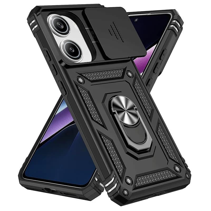 Armatura Fonda Per Xiaomi Poco X7 Pro 5G Custodia Slide Lens Protector Anello Del Basamento Della Copertura Posteriore Per Pocco Poko Little X7Pro PocoX7pro Capa