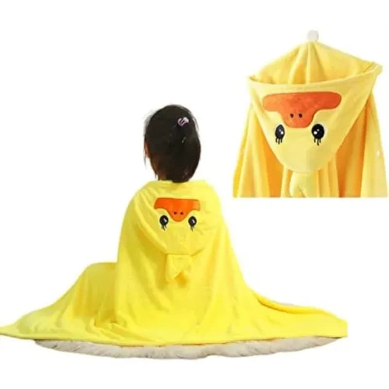 Bathroom towel with hood Soft plush towel Baby bath towel Absorbent Cartoon Duck Pattern Bathrobe Excellent Christmas gift for babies and small children