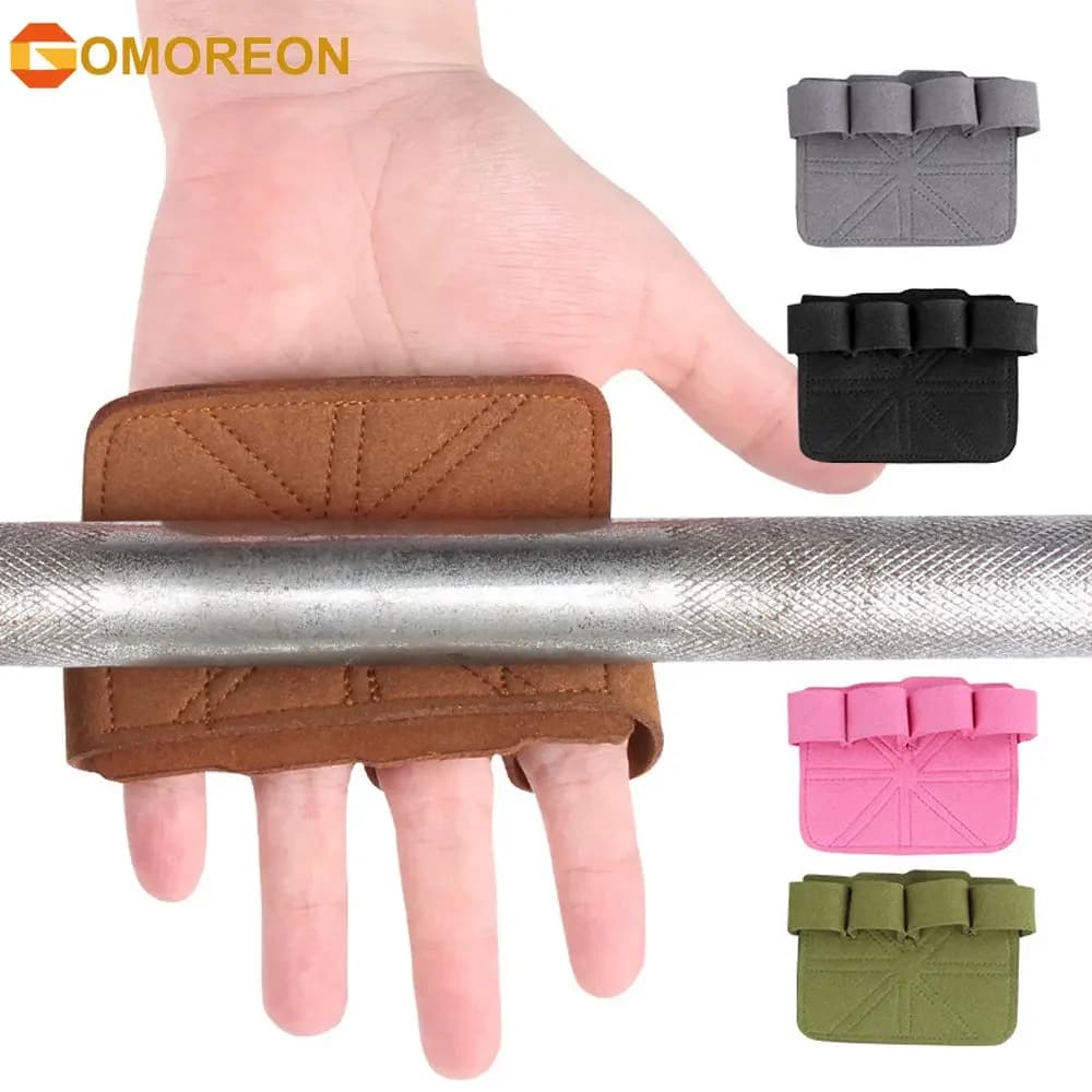 1 pair of bare hands gloves for fitness gym for weight lifting, anti-slip padded handle for cross training, pull up