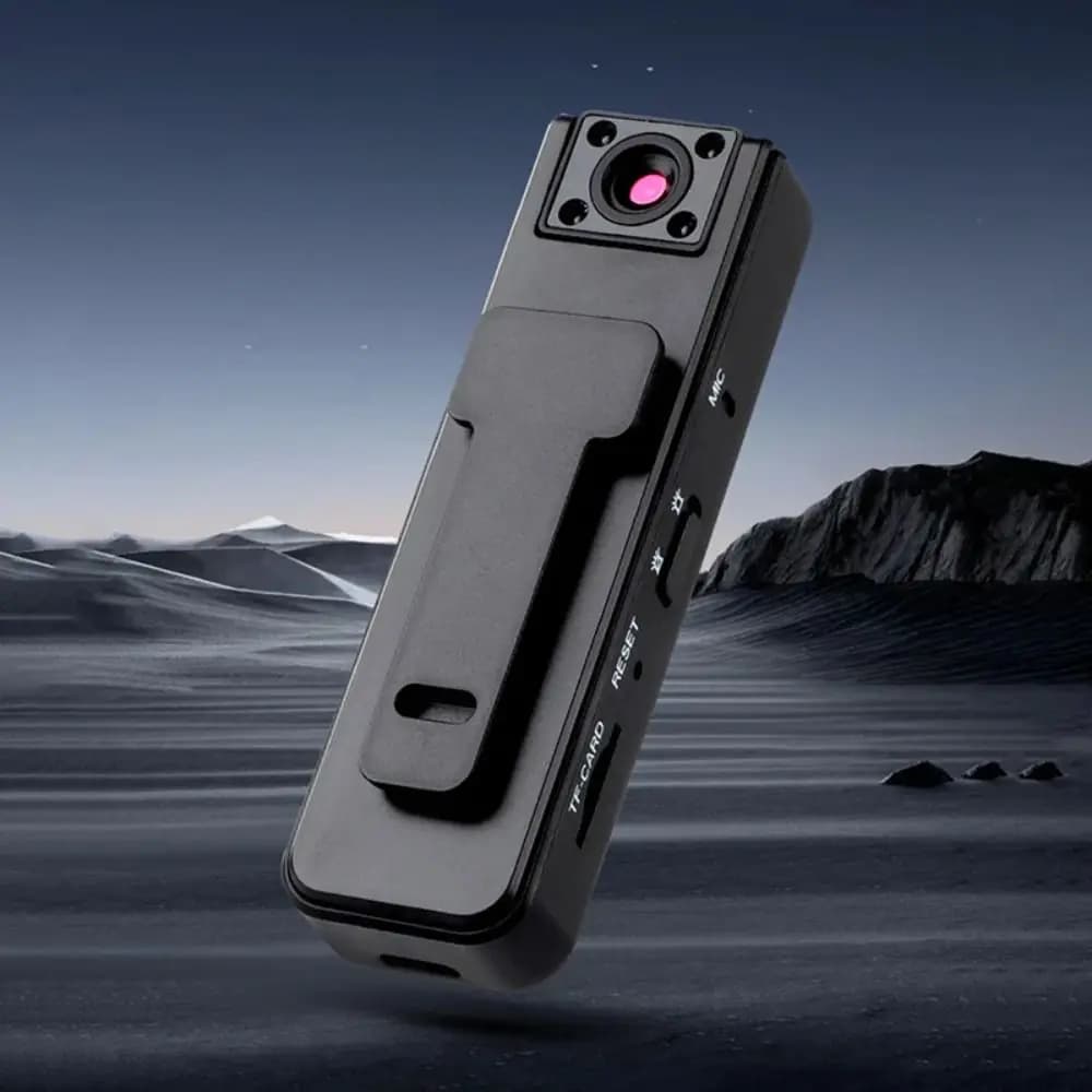 Videocamera Portatile A9 Mini HD 1080P con Clip Posteriore, Visione Notturna a Infrarossi, Registratore Audio Video Sportivo, Grandangolare, Indossabile