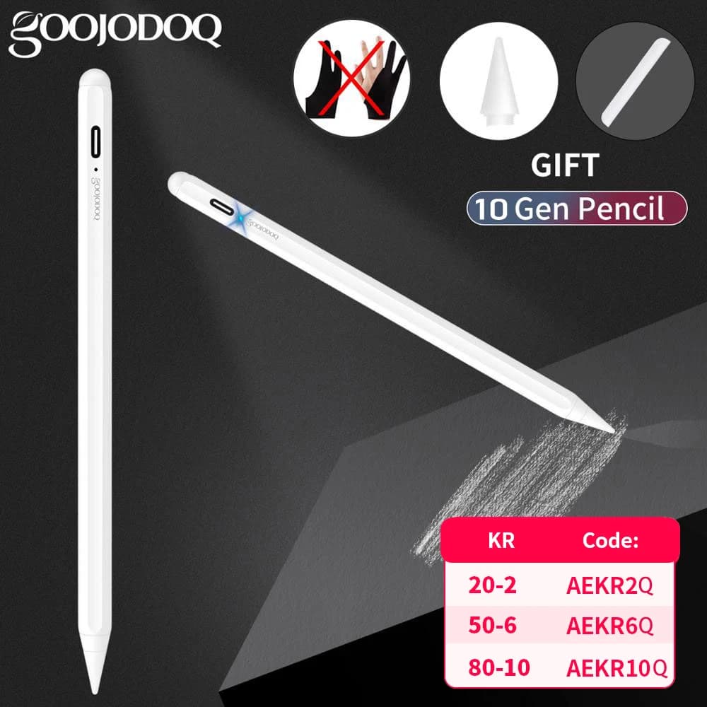 Per iPad Pencil con Palm Rejection, penna stilo per Apple Pencil 2 1 iPad Pen Pro 11 12.9 2018 - 2022 Mini 6 per matite Apple
