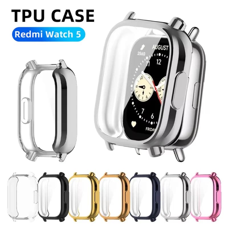 Custodia per Redmi Watch 5 Custodia protettiva per schermo Custodia protettiva protettiva per paraurti morbida in TPU per Watch 5 Lite / Accessori attivi