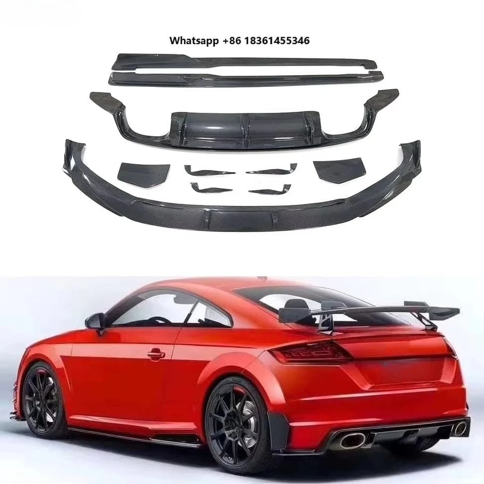 New High Quality Real Polished Finish Full Set Front Lip Rear Diffuser Side Skirt Car Body Kits