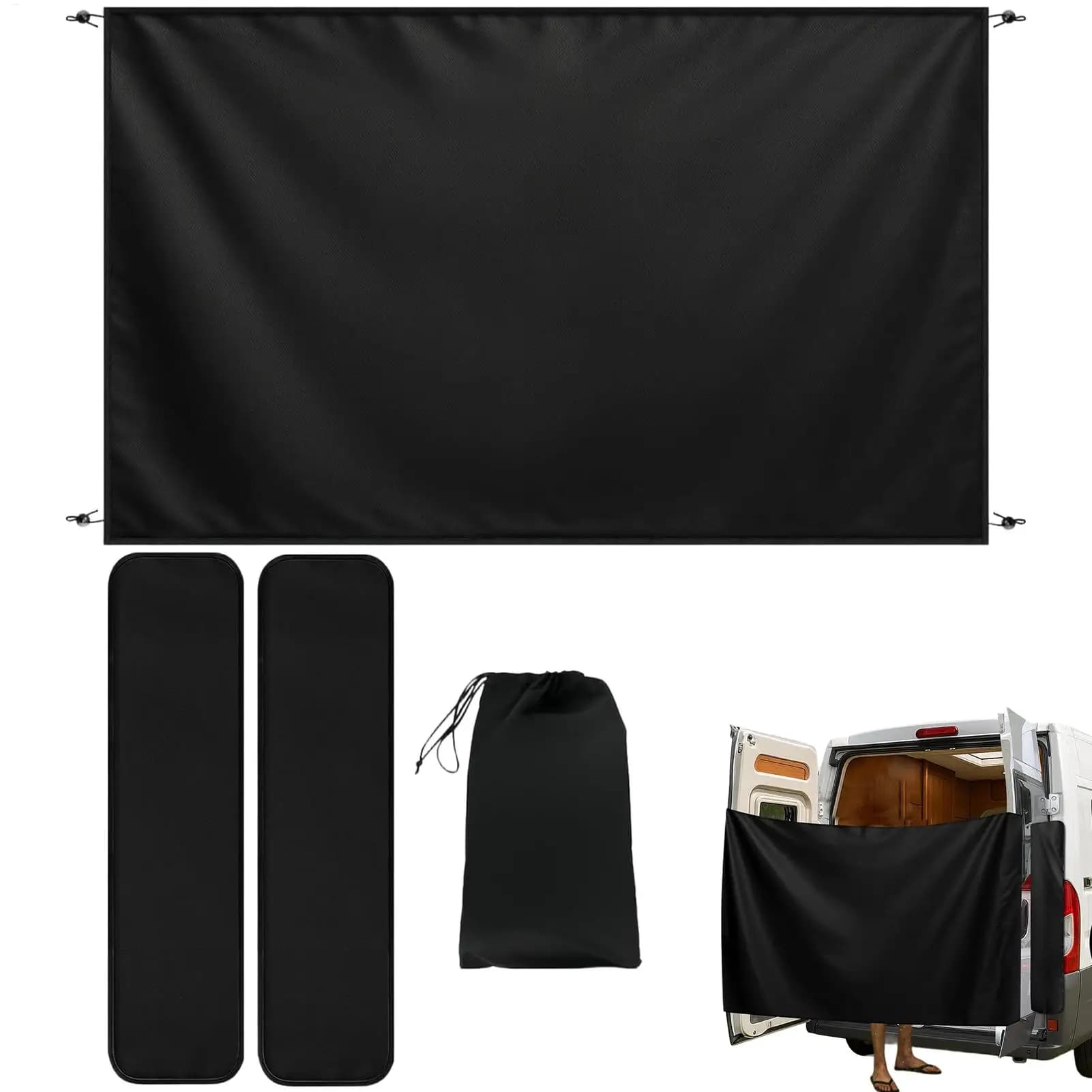 Tende Doccia per Camper con Corda Magnetica, Impermeabili, Grandi e Regolabili, Tende da Esterno per Campeggio, Viaggi, RV, Camion