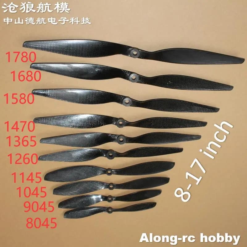 Air spare parts RC-8*4.5 9045 1045 11*4.5 1260 13*6.5 14 x7 15*8 1680 17 inch carbon fiber propeller for F3D 3A model