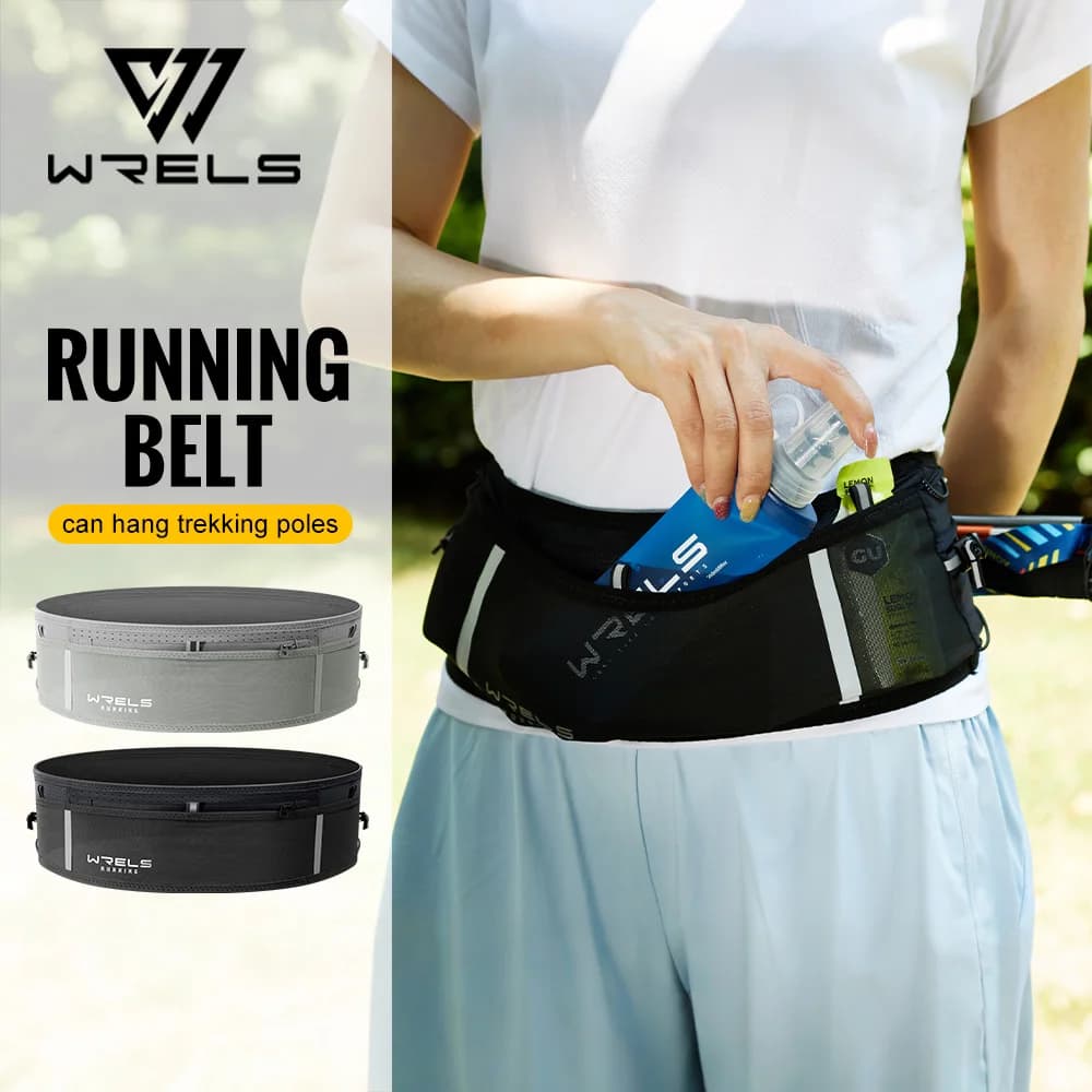 WRELS Waist Belt Invisible Elastic Running Belt Multifunction Waist Bag Waterproof Waist Suit for Marathon