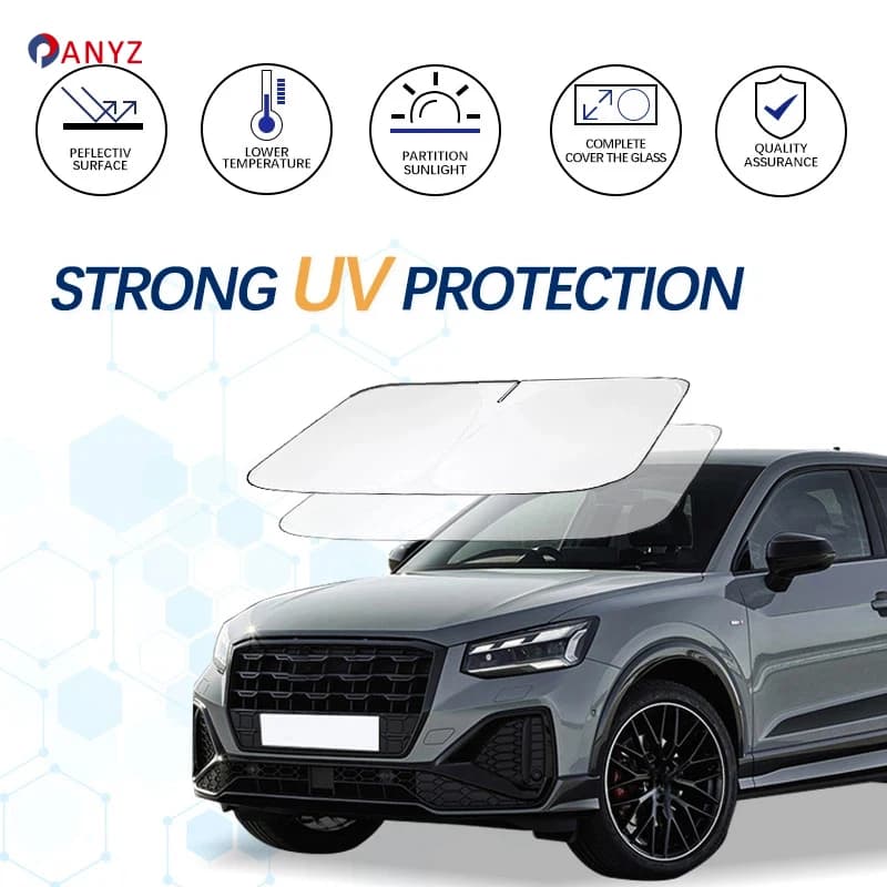 Windshield Sun Shade For Audi Q2 2018-2024 Sunshade Sun Visor Protector Foldable Blocks UV Rays Keep Your Car Cooler