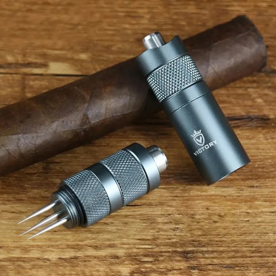 4 IN 1 Cigar Needle Puncher Cigar Punch Metal Draw Cigar Enhencer Tool Portable Cigar Cutter Needles Smoker Dredge Drilled Cuban