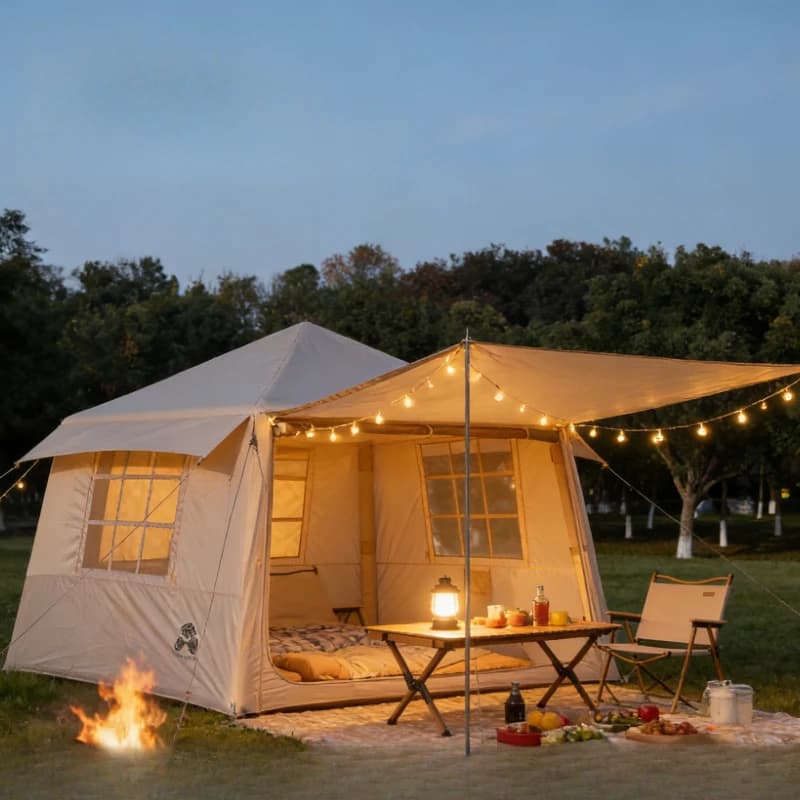Tenda Gonfiabile da Esterno ad Apertura Rapida, Tende Portatili Impermeabili con Colonna d'Aria Integrata, Installazione Gratuita, Attrezzatura da Campeggio Robusta