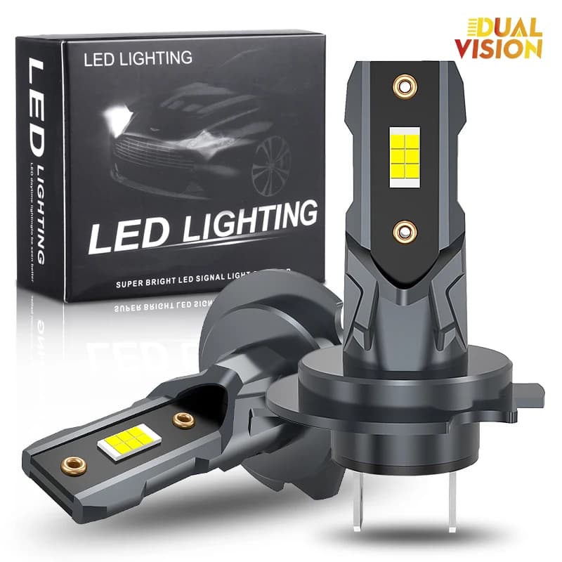 2 pezzi 110W 22000LM H7 lampadine per fari a LED super luminose 12 pezzi 7035 CSP faro automatico Mini Canbus H7 lampadina a LED Turbo luce 6000K 12V