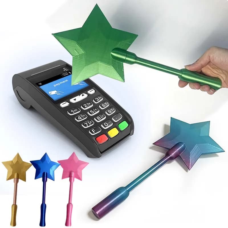 Portacarte Magico a Forma di Bacchetta Stampato in 3D, Leggero e Portatile, Porta Carte di Credito Creativo e Carino, Regalo Quotidiano