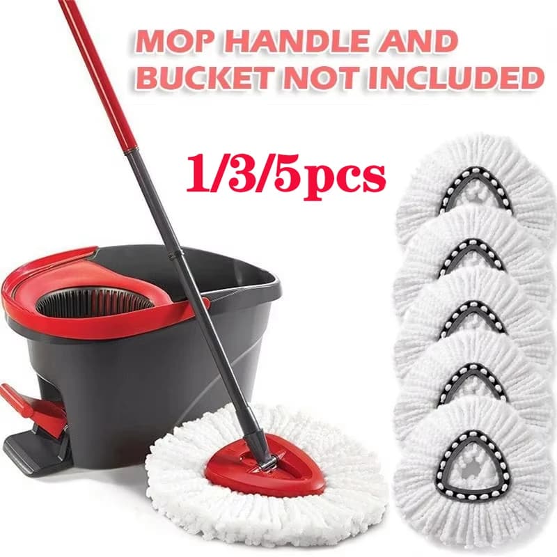 Spin Mop Pads for Vileda O-Cedar EasyWring 1-Tank System Replace Heads Mop Refills Microfiber Mop Head Household Cleaning Tools