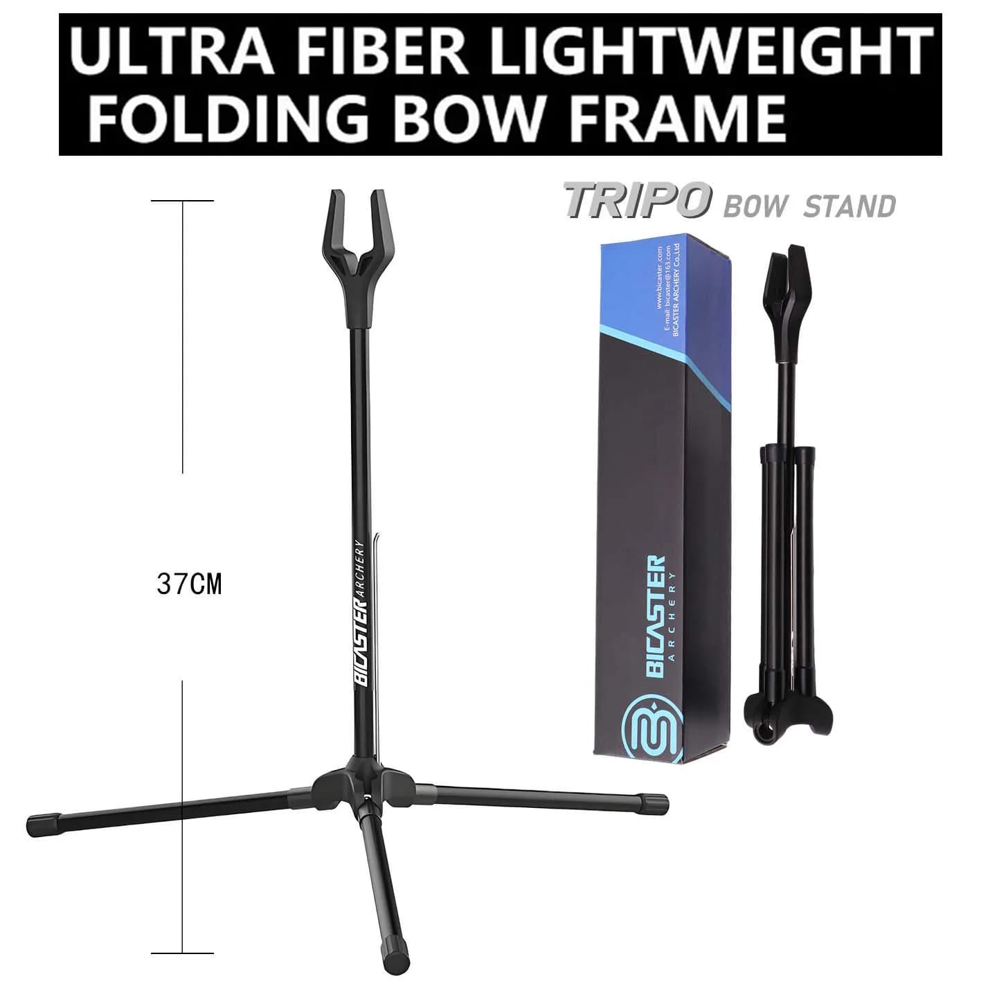 BICASTER Archery Recurve Bow Holder Foldable Outdoor Hunting Shooting Equipment Fiberglass and Aluminum Alloy Recurve Bow Stand