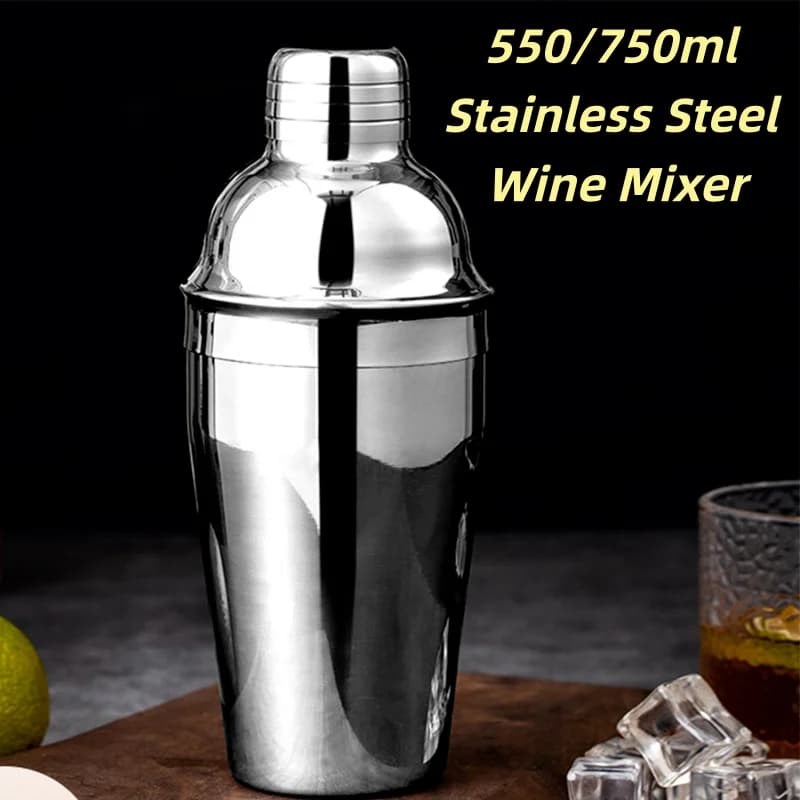 Shaker per Cocktail in Acciaio Inox 550/750ml, Mixer per Vino e Martini, Shaker Boston, Accessori e Strumenti per Barman