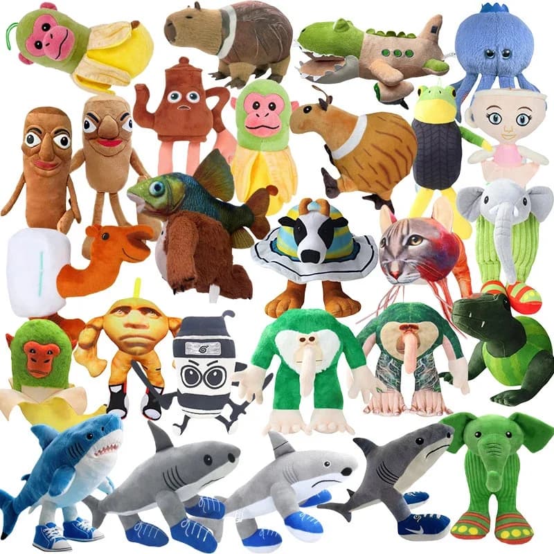 Nuovo Tralalero Tralala Shark Peluche Tungtung Sahur Cervello Italiano Rot Animale SHARK Peluche Peluches Bambola di pezza Giocattolo Regali