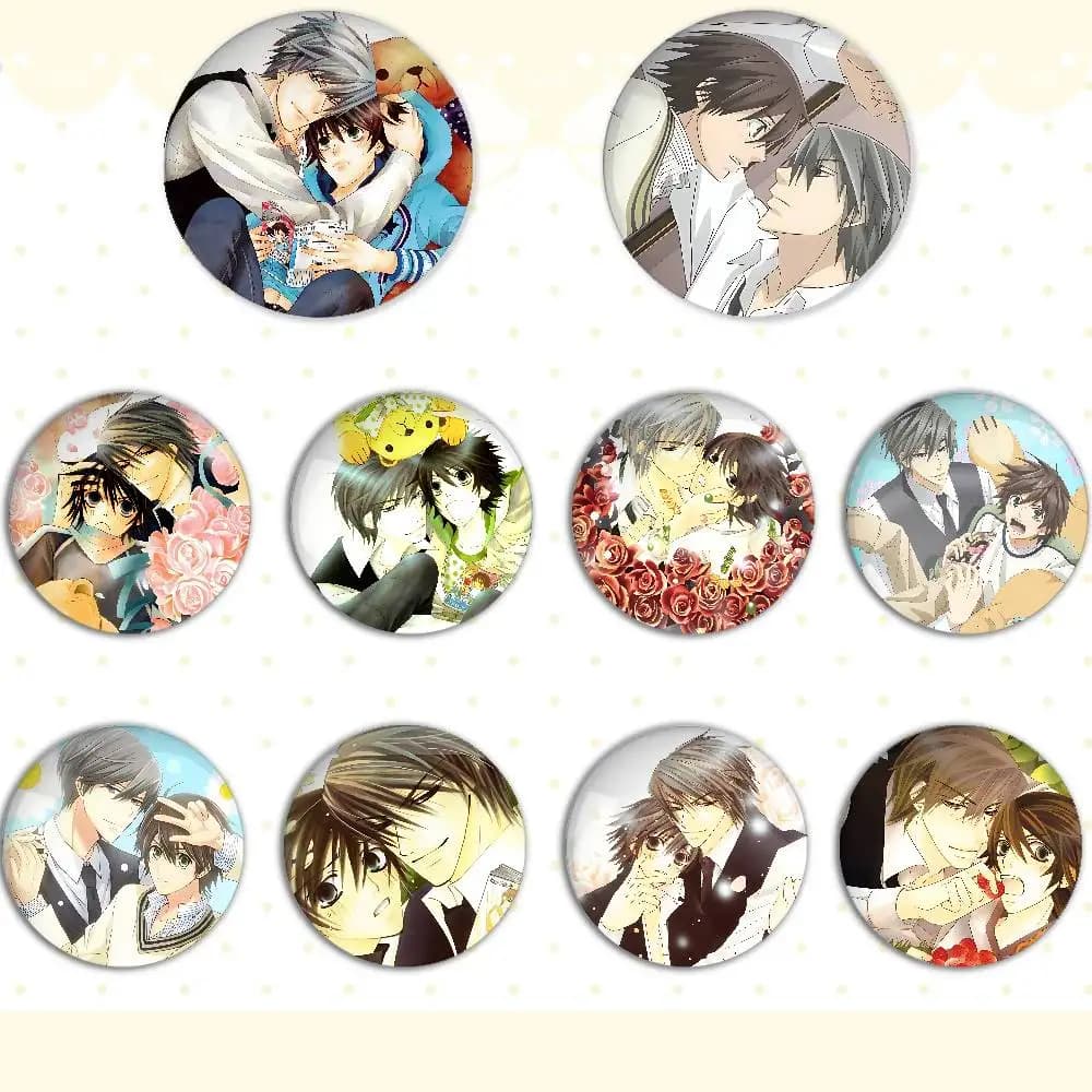 BL J-Junjou R-Romantica Badges Button Creative Funny Quotes Badge Clothes Backpack Jewelry Gift For Kids Friends