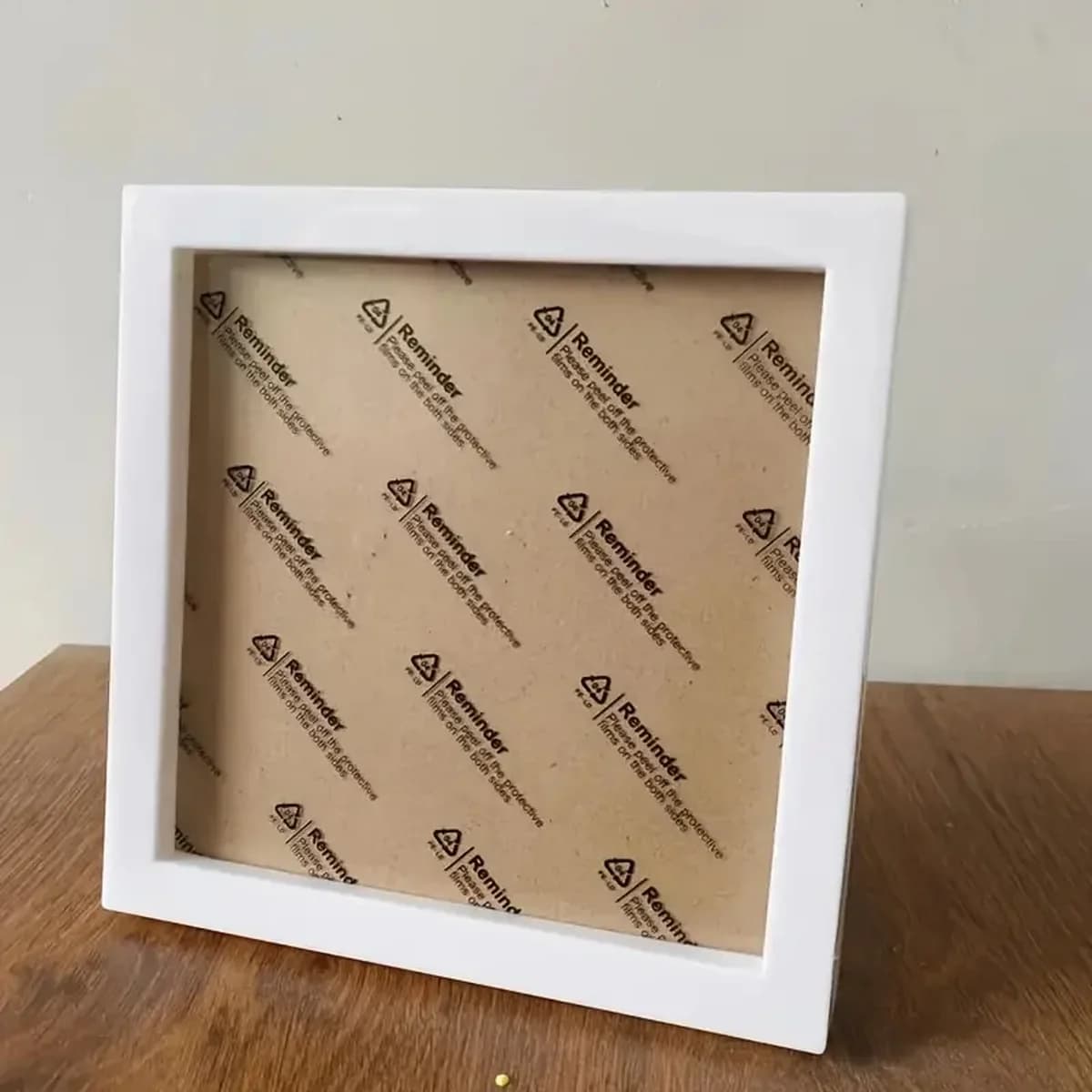 White Plastic Picture Frame, Square Photo Frame, Diamond Painting Cross Stitch Frame, Self Mounting Painting Frame