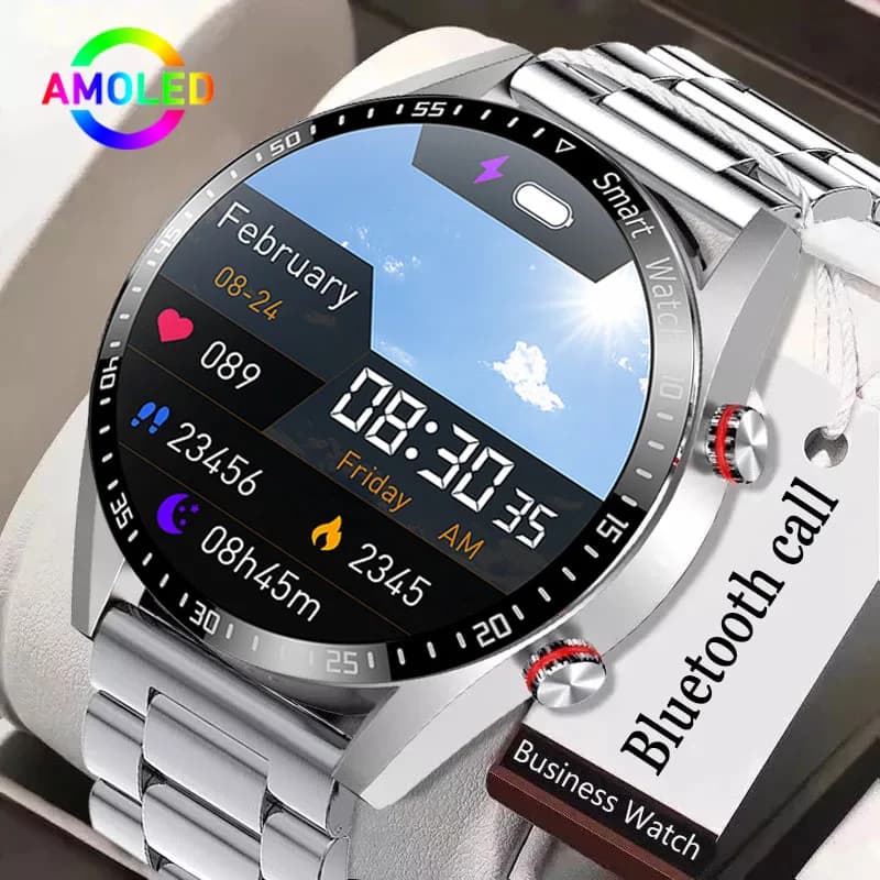 2024 New ECG + PPG AMOLED Smartwatch Screen Men Health Monitor Waterproof Sport Fitness Tracker Bluetooth call Man Watch