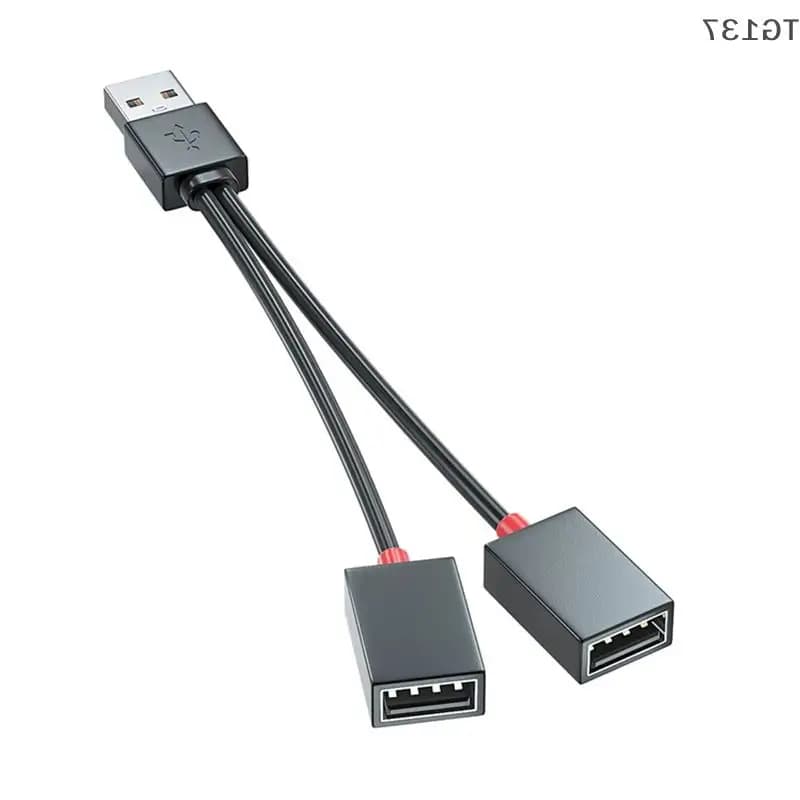 Cavo adattatore multifunzione Cavo di ricarica 1 ingresso 2 uscite Cavo sdoppiatore USB per auto HUB USB per smartphone Android