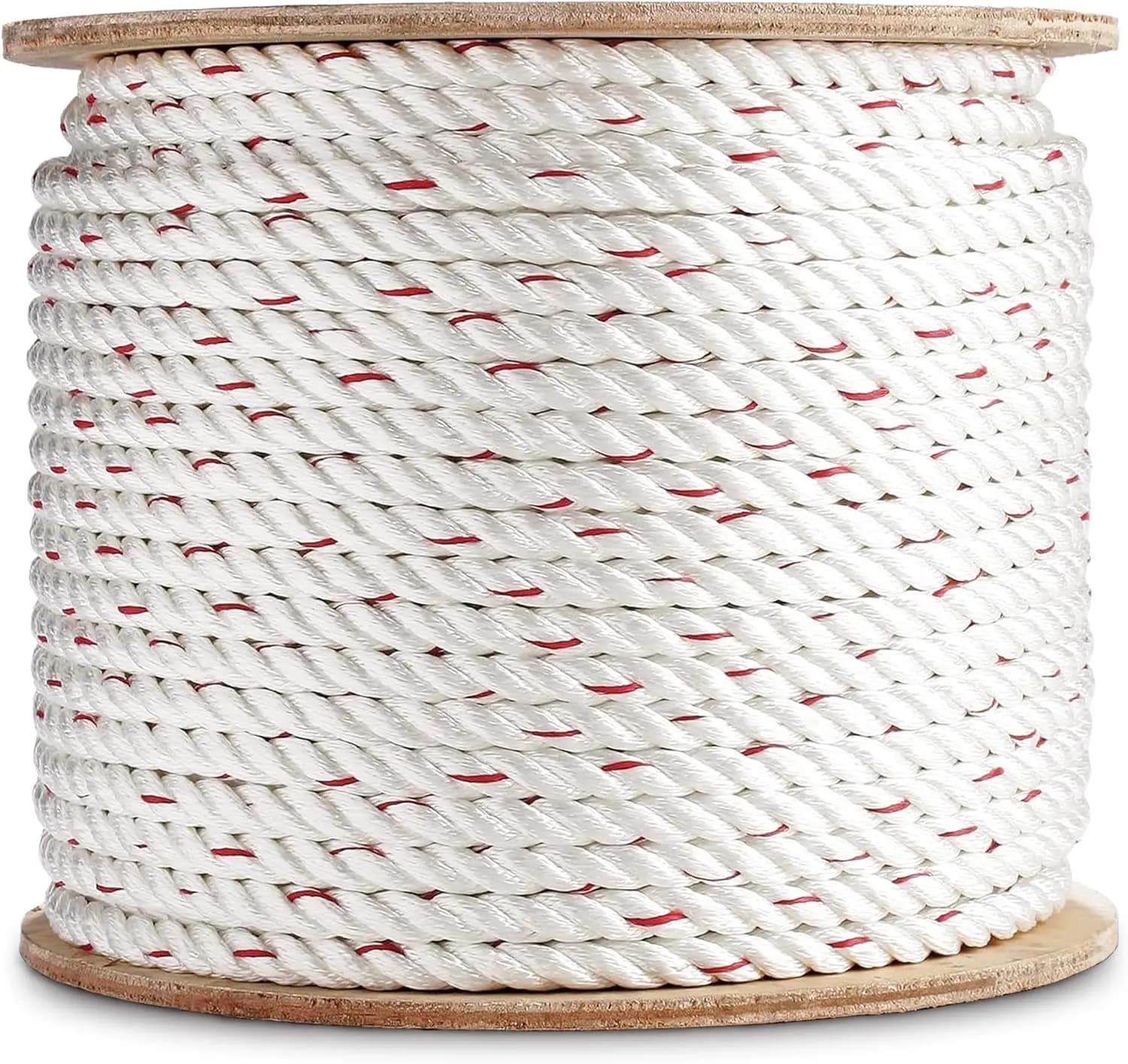 Corda in Polidacron Intrecciata da 1/4" x 600' (3 Fili con Anima in Poliolefina), Corda Multiuso ad Alta Resistenza per Uso Marino, Arboricoltura e Fai-da-te