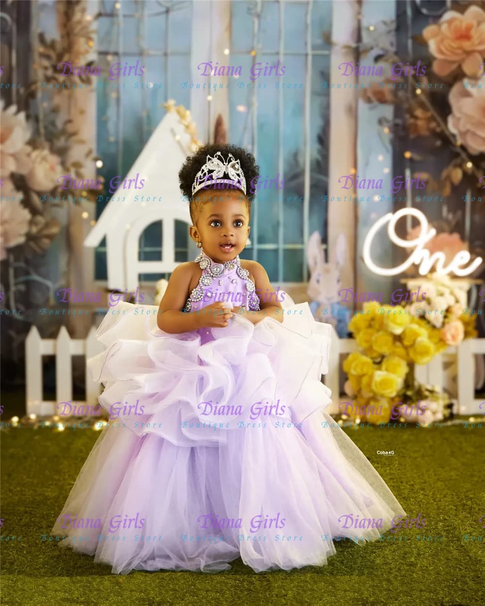 Lussuoso abito da ragazza di fiori in tulle viola soffice con applicazioni squisite per abiti da ballo da sera di compleanno per bambina