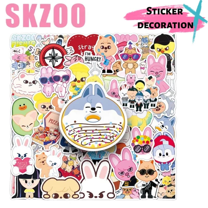 SKZOO Wolf Chan Dwaekki Bbokari Adesivi Anime di Alta Qualità, Carini e Creativi, Personalizzati, Decorazioni Fai-da-Te
