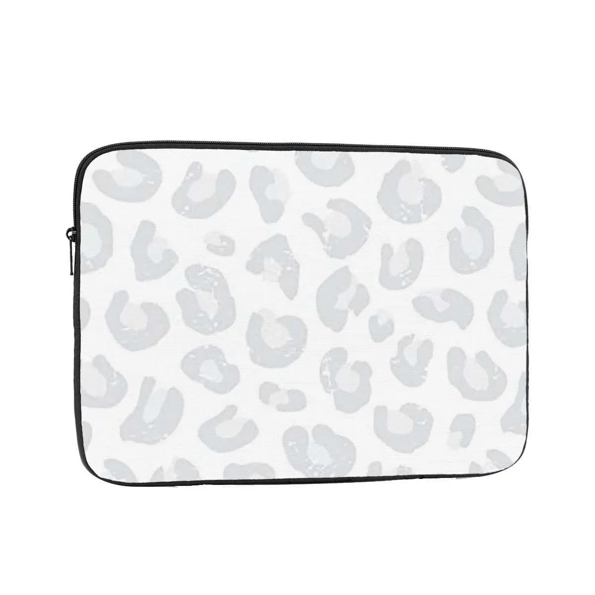 Stampa leopardata - Borsa per laptop per notebook grigio argento e bianco Custodia per notebook Custodia per tablet Custodia antiurto