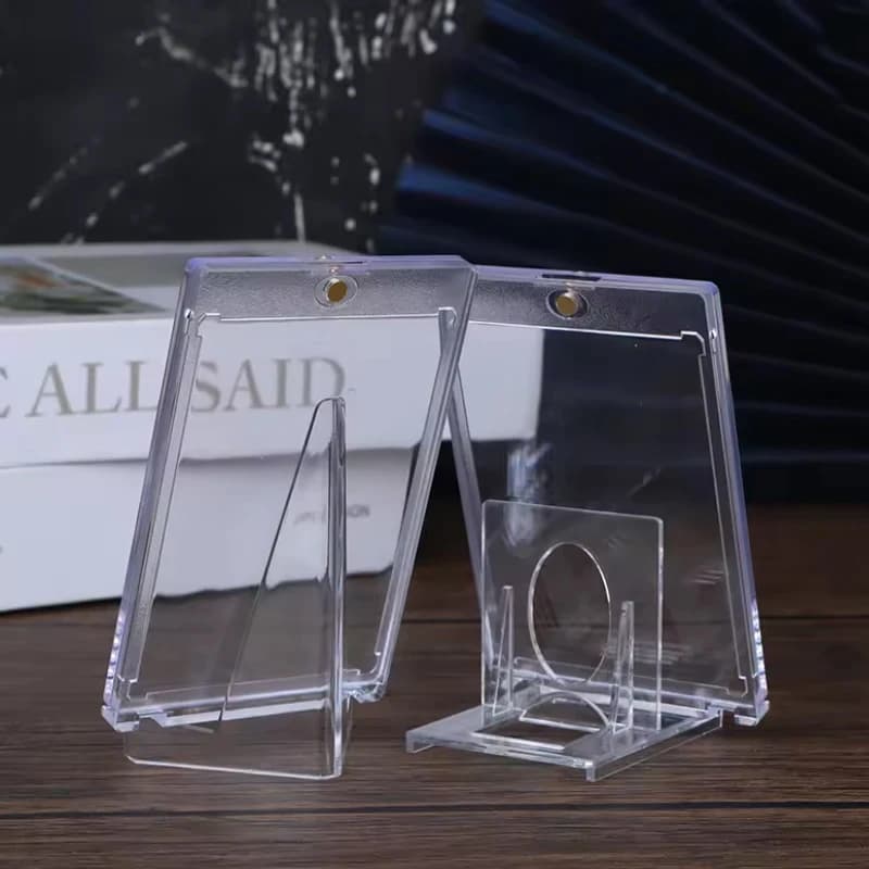 1/5/10ard Holder Support Cards Protectors Hard Plastic Sleeves Trading Display Case Sports Card-2 Style To Choice