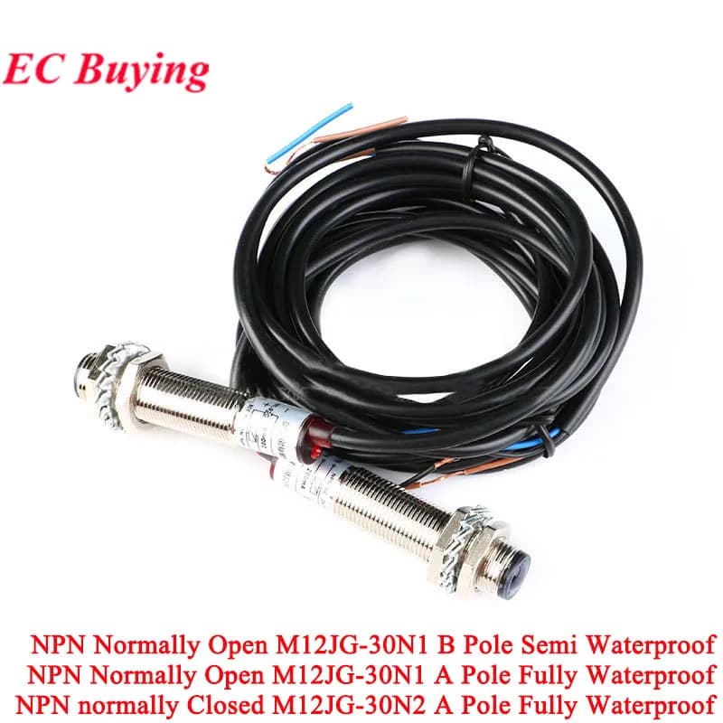 M12JG-30N1 30N2 M12 Interruttore fotoelettrico laser Sensore NPN Impermeabile DC 20 metri Distanza Normalmente aperta Chiusa B-NPN-O A-NPN-O/C