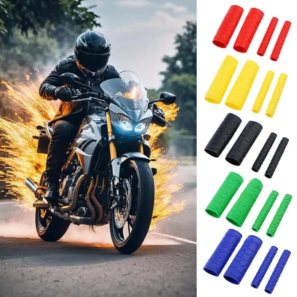 Guanti con impugnatura in gomma antiscivolo Copri maniglia per moto Manubrio Manicotto di copertura termoretraibile Coperture universali Accessori Grip Q6R1