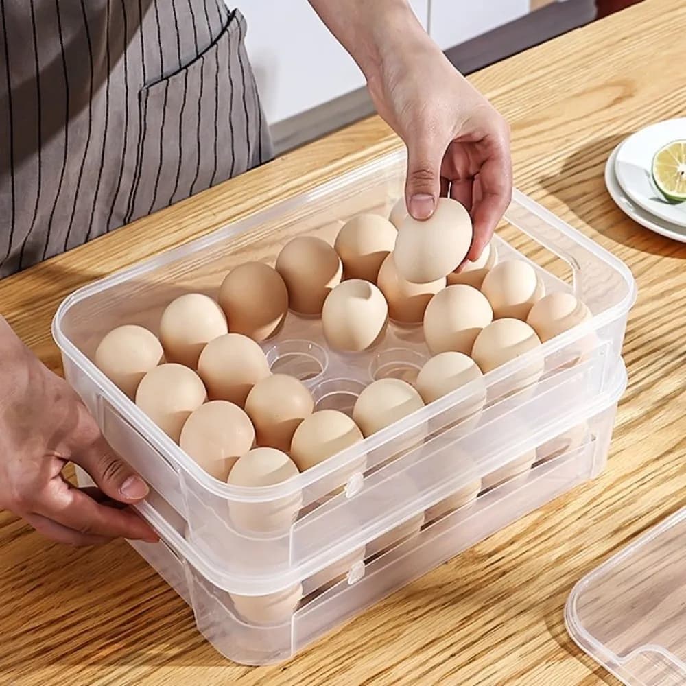 Container Handbag 24/34 Parts with Cover, Fridge space, Plastic hanger holder, Kitchen food organizer