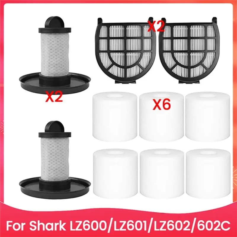 AB11-10PCS Set di filtri per Shark LZ600 LZ601 LZ602 Accessori per aspirapolvere Filtro anteriore e posteriore di ricambio in cotone