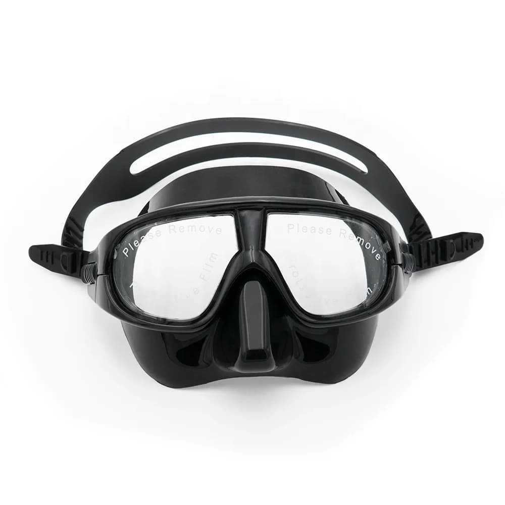 Diving mask with shockproof PC lenses, soft silicone, low volume and light, favors sales