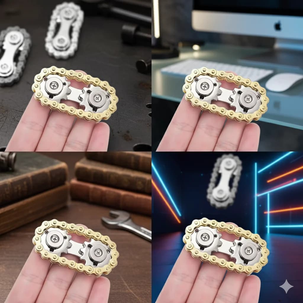 Volano Punta delle dita Catene giroscopiche Giocattoli in metallo Antistress Fidget Spinner Popite Antistress Spinner Simpl Dimmer Pignoni per bicicletta