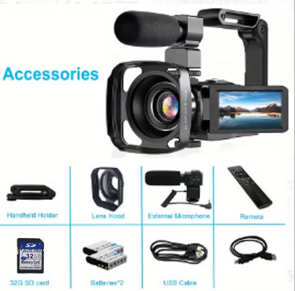 Digital camera for photography and digital zoom 18X Webcam WIFI Compact camera for vlogging 3''' 270 ° Overturnable screen recorder