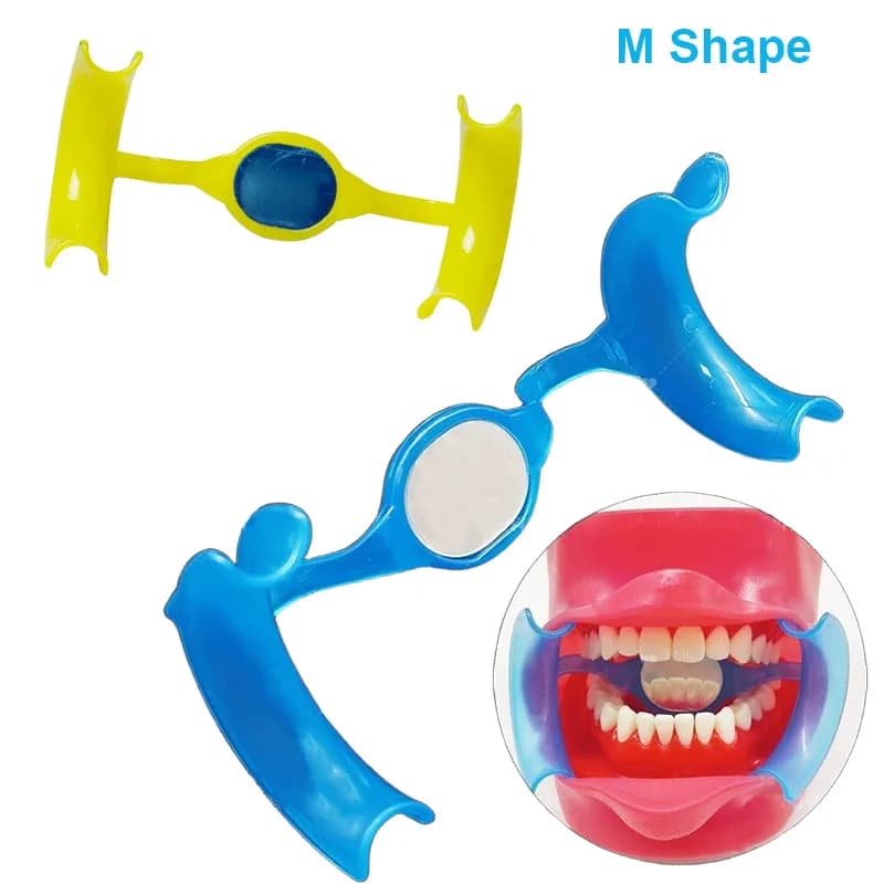 Isposable M-shaped buccal divator foam used as dental tool material for teeth correction and whitening