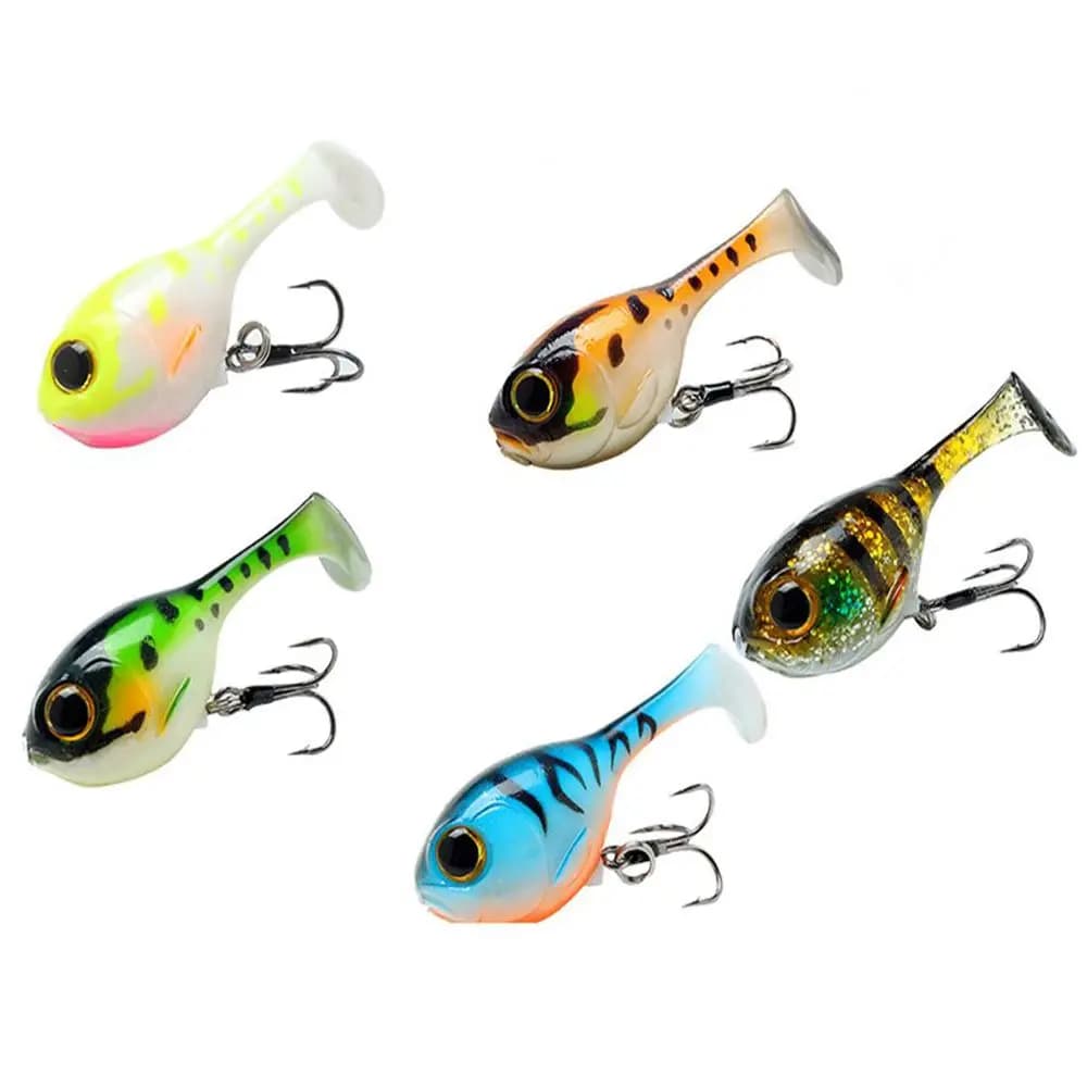 60mm 9.7g Soft Lure Balloon Fish Lure Deraball Bait per tutti i pesci esca artificiale con verme gancio spinato attrezzatura da pesca in acqua di mare