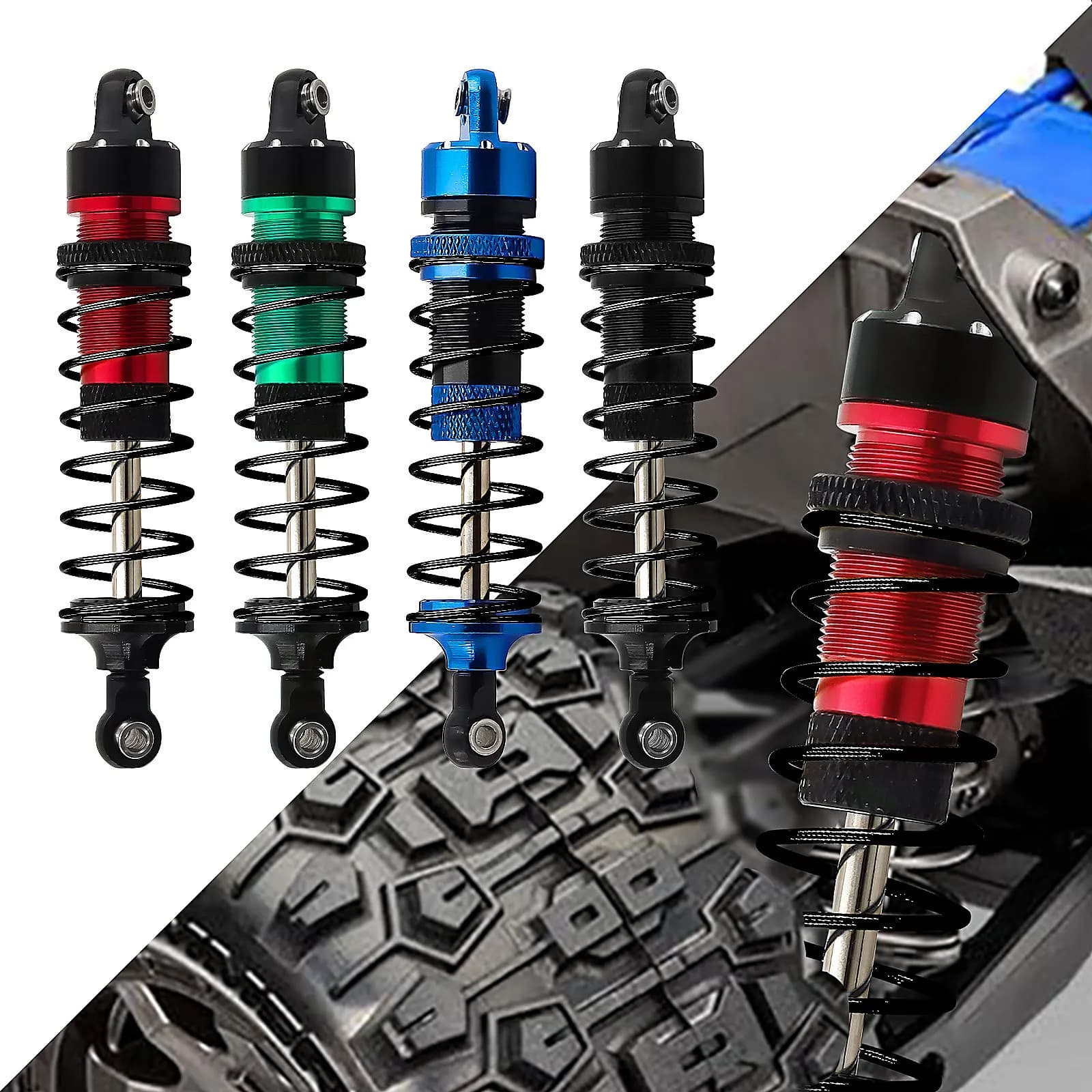 Ammortizzatori anteriori posteriori universali in lega di alluminio per Traxxas Mini Maxx Mini XRT RC auto aggiornamento in metallo OP accessori parti