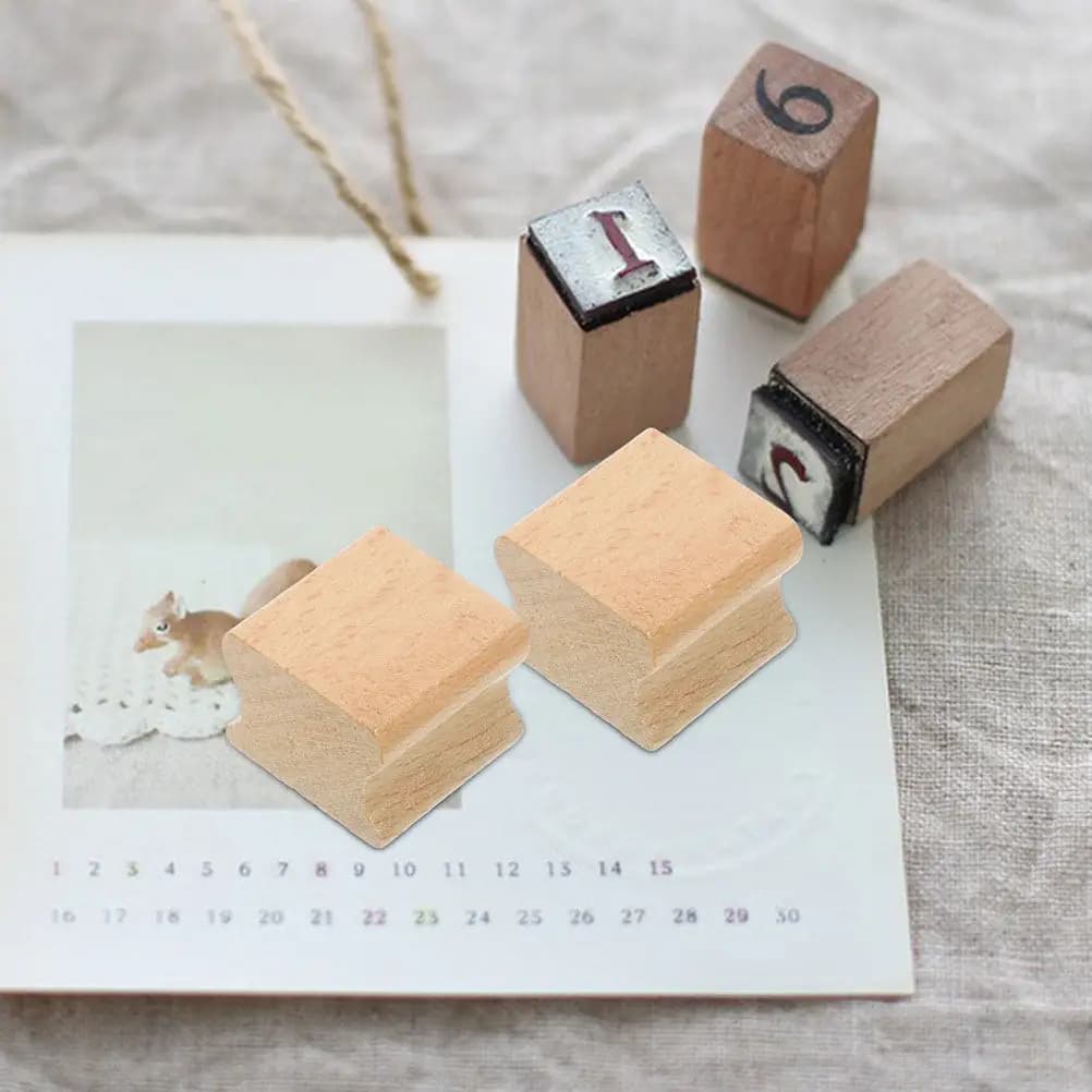20 Pezzi Blocchi di Legno Scanalati Vuoti per Incisione, Artigianato Fai-da-te, Scrapbooking, Sigilli in Cera, Creazione di Sigilli Vintage Fatti a Mano, Creativi