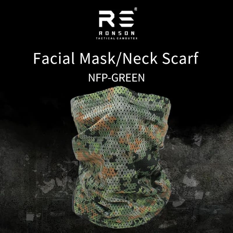 Netherlands Fractal M19 NFP-verde Camouflage for Tactical Mask Horseback Riding Solar Protection Horn scarf Windproof scarf