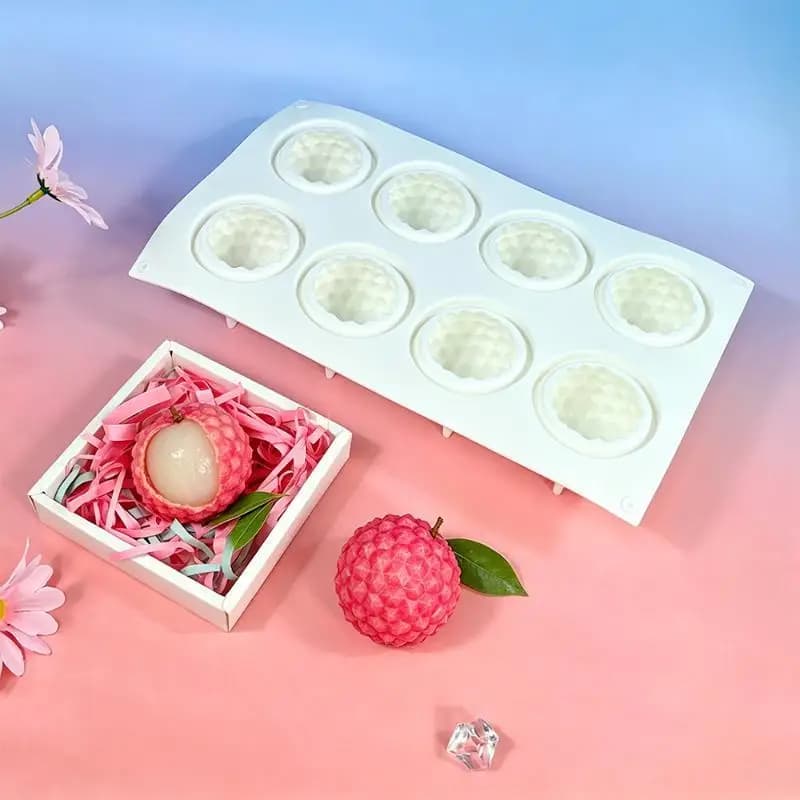 Litchi Shaped Mousse Cake Silicone Mold Chocolate Pudding Dessert French Pastry Baking Mold Creative DIY Candle Mold