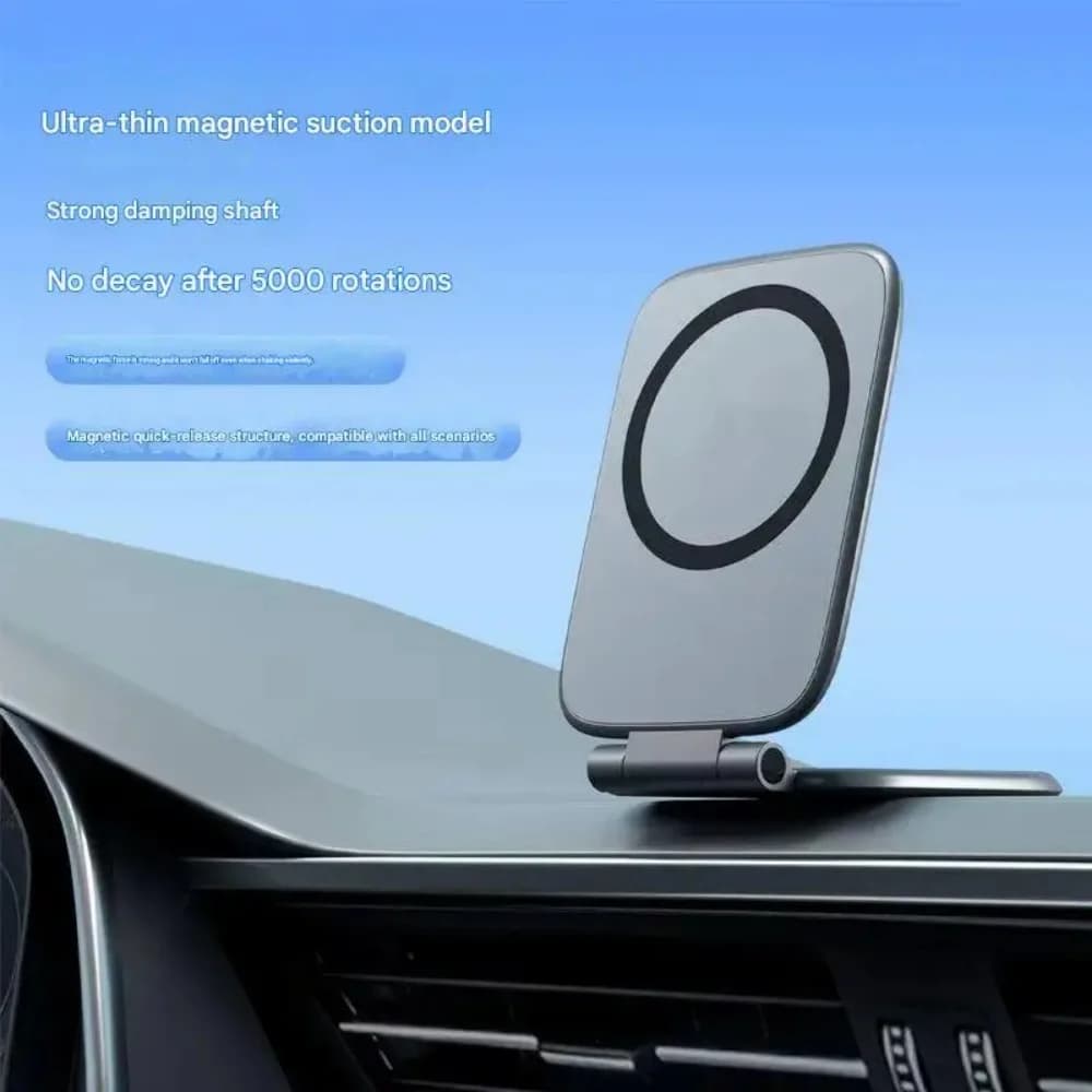 Supporto Magnetico Ultra Sottile Pieghevole per Telefono da Auto, con Forte Attrazione Magnetica, Universale e Portatile per Scrivania e Veicoli