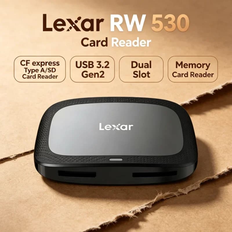 Lexar CFexpress Type A / SD Memory Card Reader RW530 SD Card Reader Dual Slot CFA Max 900MB/s USB 3.2 Gen2