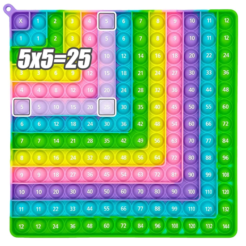 Giochi di matematica per pratica di moltiplicazione 12x12, giocattoli agitati, bolle di spinta portatili, tempi, giocattolo per l'apprendimento da tavolo, regalo per bambini