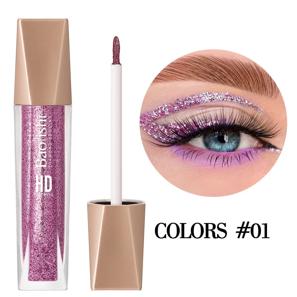 1 sparkling mascara for eyelashes, eye shadows and liquid illuminating, perlescent liquid shadows, korean makeup, long lasting shimmer effect