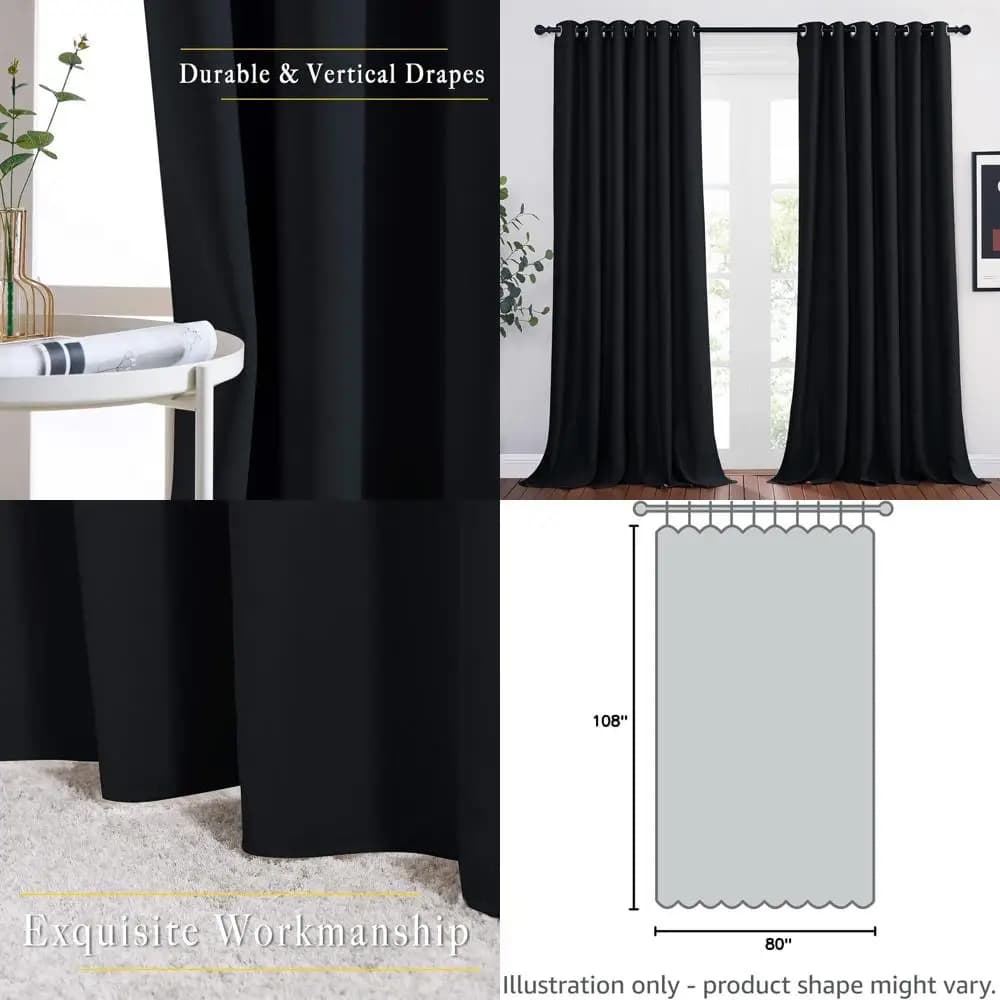 Pannelli per Tende Oscuranti Termoisolanti, 80x108, Set di 2 per Ingresso o Porta Scorrevole