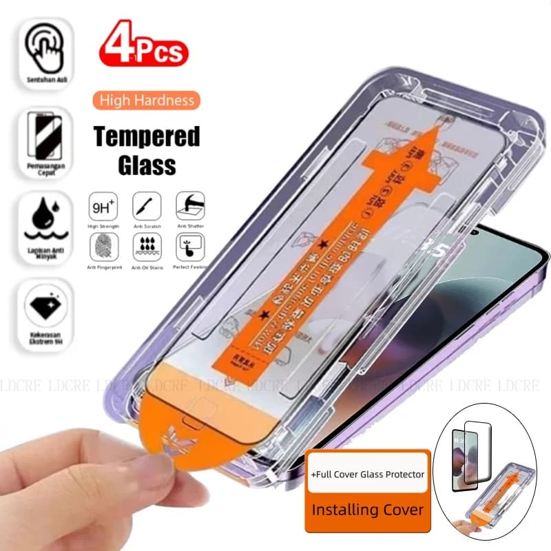 4/3/2/1Pcs For Moto G56 Glass Motorola Moto G56 Tempered Glass 9H Protective Dust Free Full Cover Glue Screen Protector Moto G56