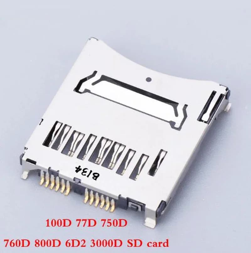 NUOVO Originale per Canon EOS 100D 77D 750D 760D 800D 6D2 3000D Parte Slot Per Scheda SD