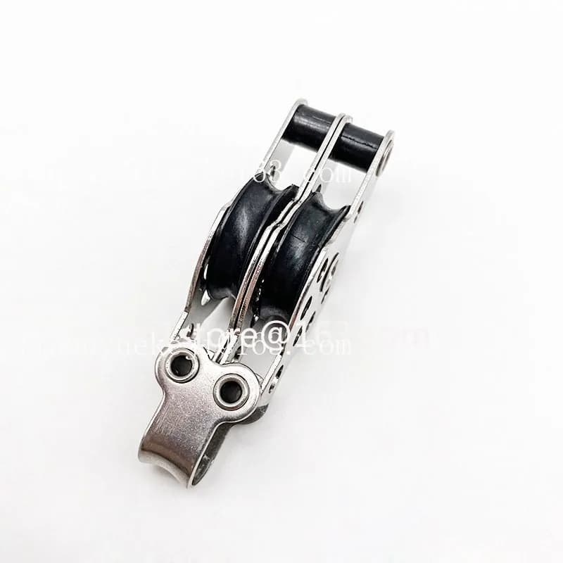 Stainless steel 304/316 double pulley, wire rope nylon pulley, single and double pulley traction pulley Marine pulley